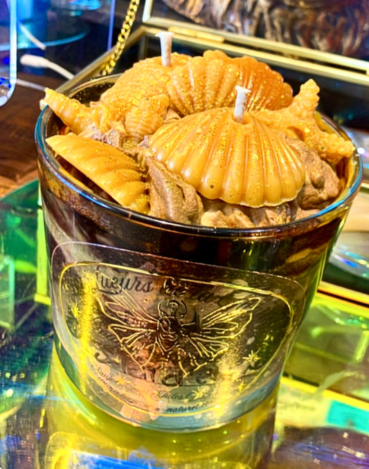 Bougie soleil d’été caramel monoi taille L