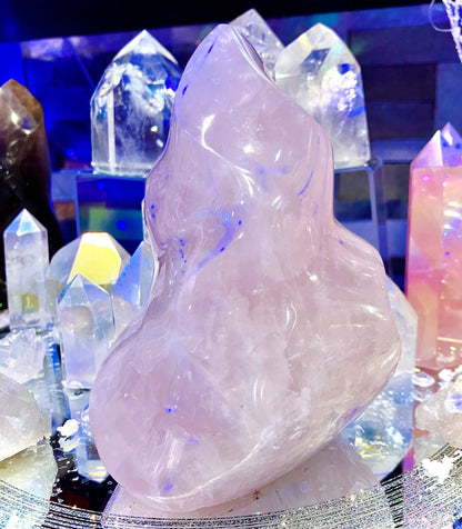 Rose quartz flame torch