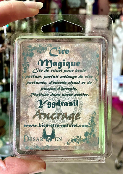 Cire rituelle Ancrage Desarwen — détail de la tablette rituelle