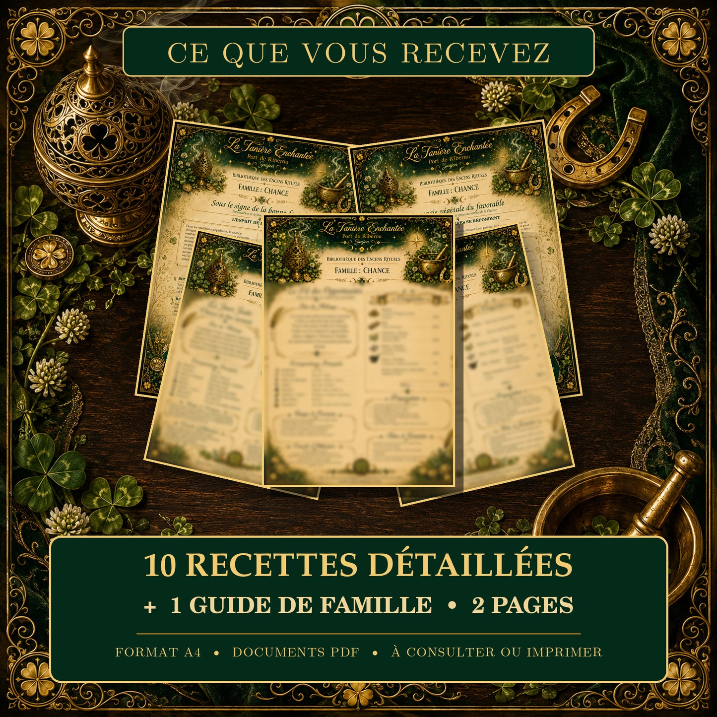 Recette Encens rituel "CHANCE"