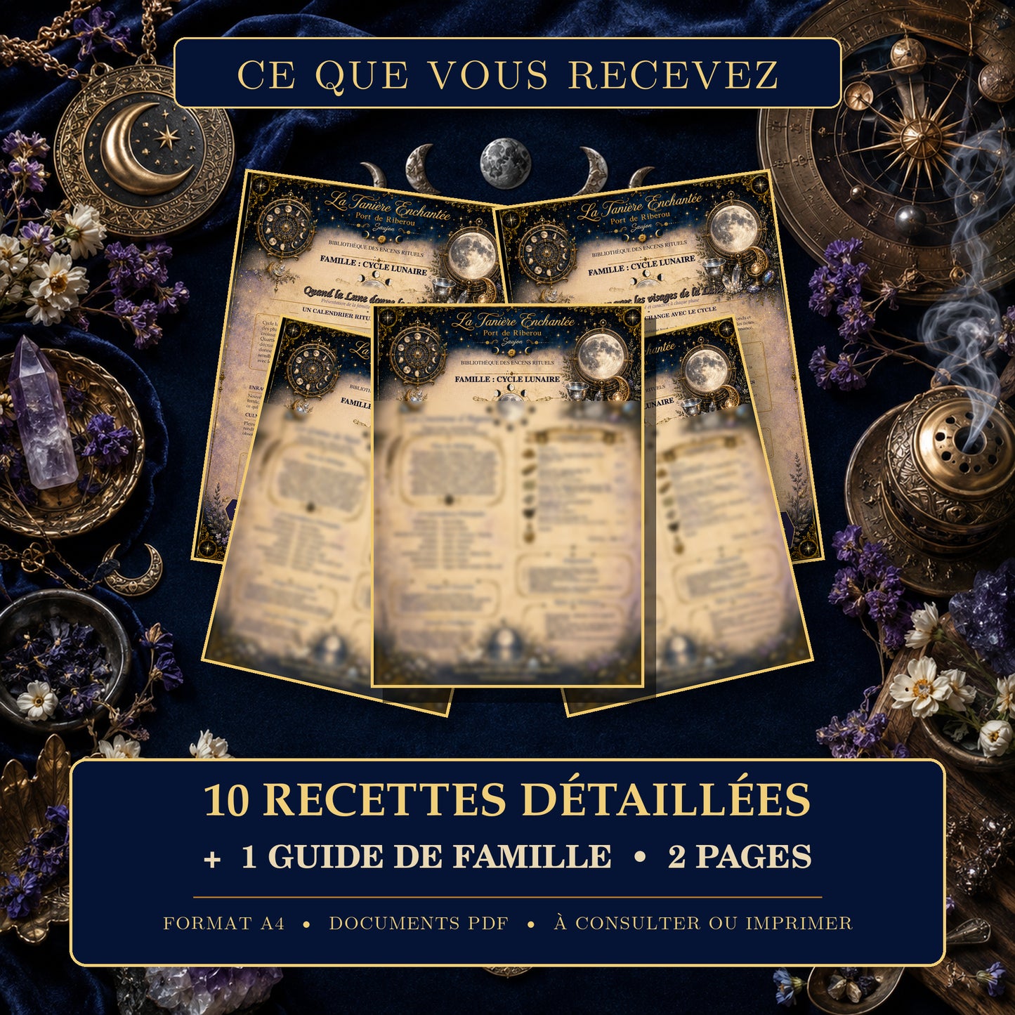 Recettes d’encens rituels – Cycles lunaires