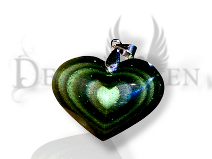 Pendentif obsidienne celeste
