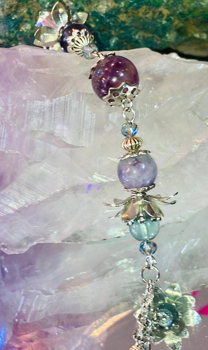 Pendule unique exceptionnel fluorite bleue