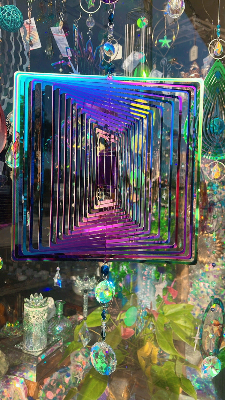 Regenbogen Großer Hypnotischer Kristall Aura Rosenquarz Amethyst