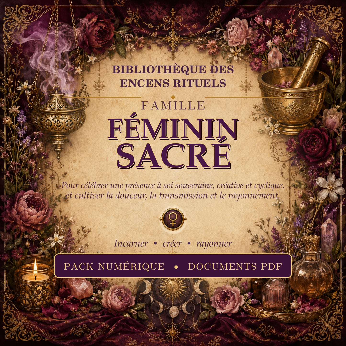 Recettes d’encens rituels – Féminin sacré