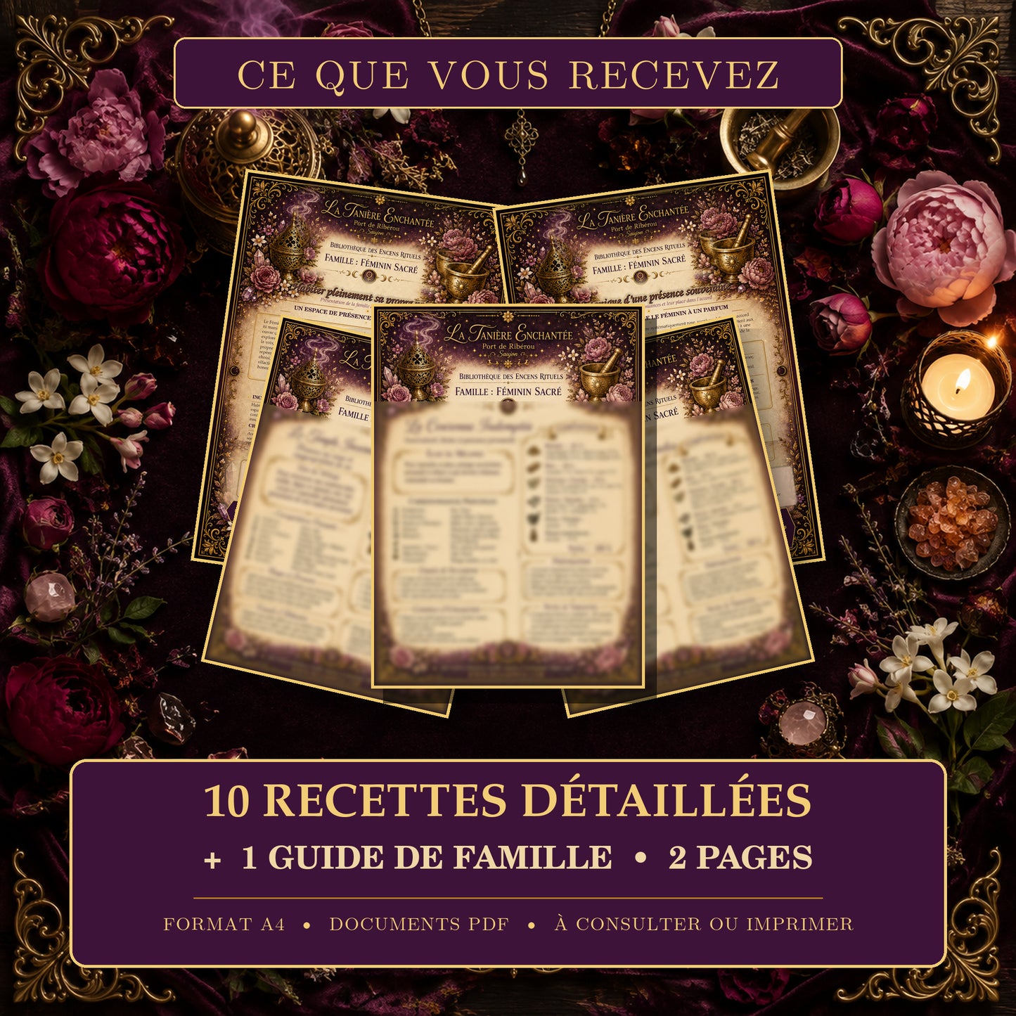 Recettes d’encens rituels – Féminin sacré
