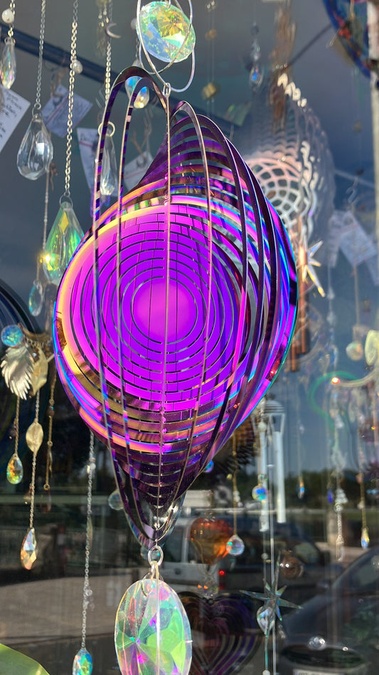 Regenbogen Großer Hypnotischer Kristall Aura Rosenquarz Amethyst