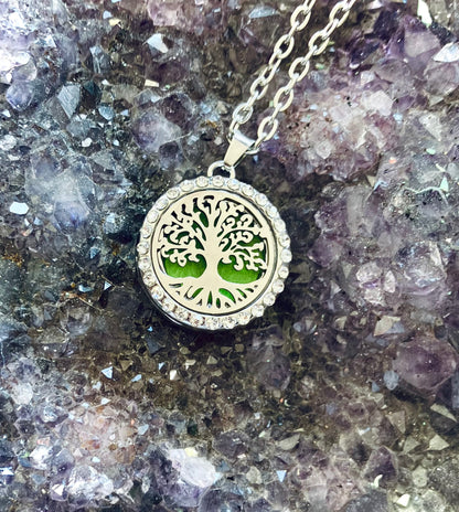 Wicca Tree of Life Essential Oil Diffuser Pendant