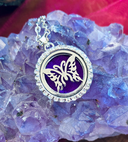Pendentif diffuseur huile essentielle papillon