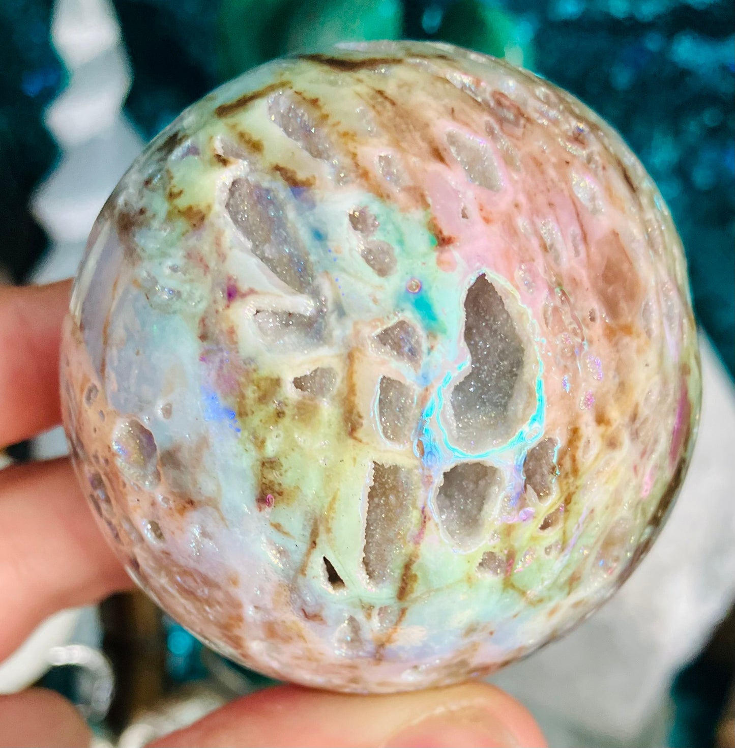 Rock crystal sphere