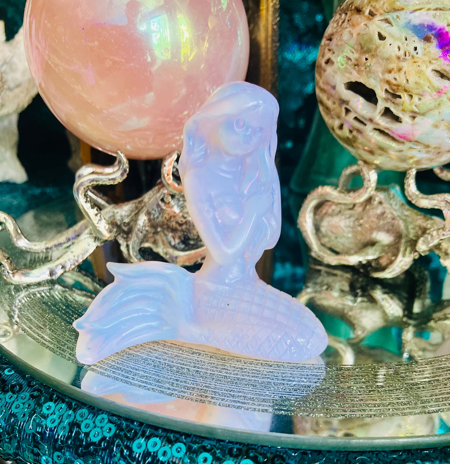 rose quartz or amethyst angel