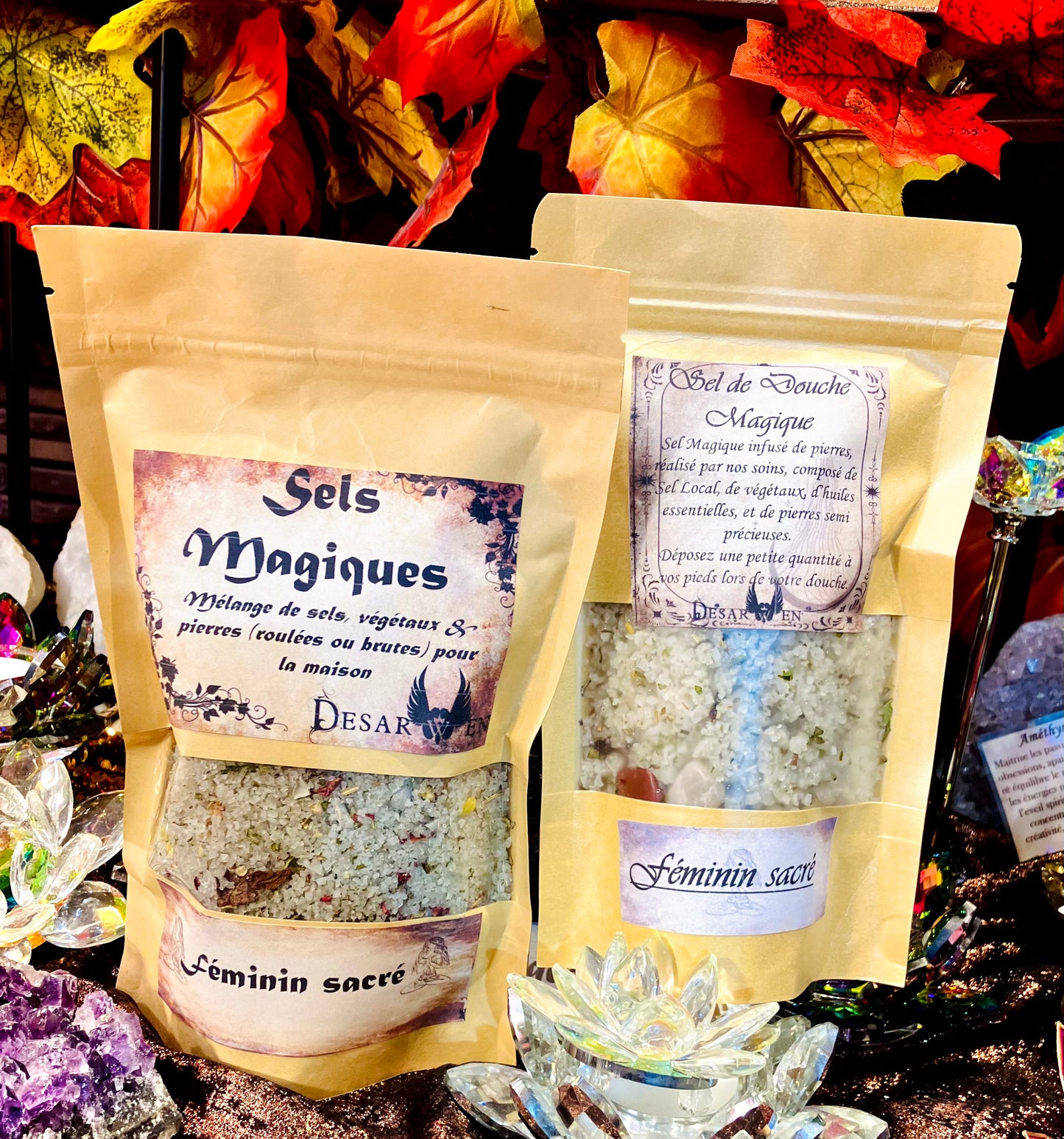 Magic salts ritual shower purification