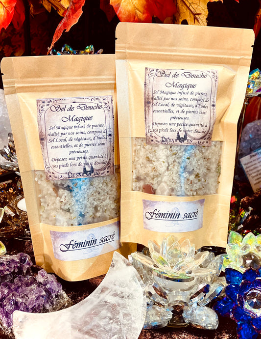 Magic salts ritual shower purification