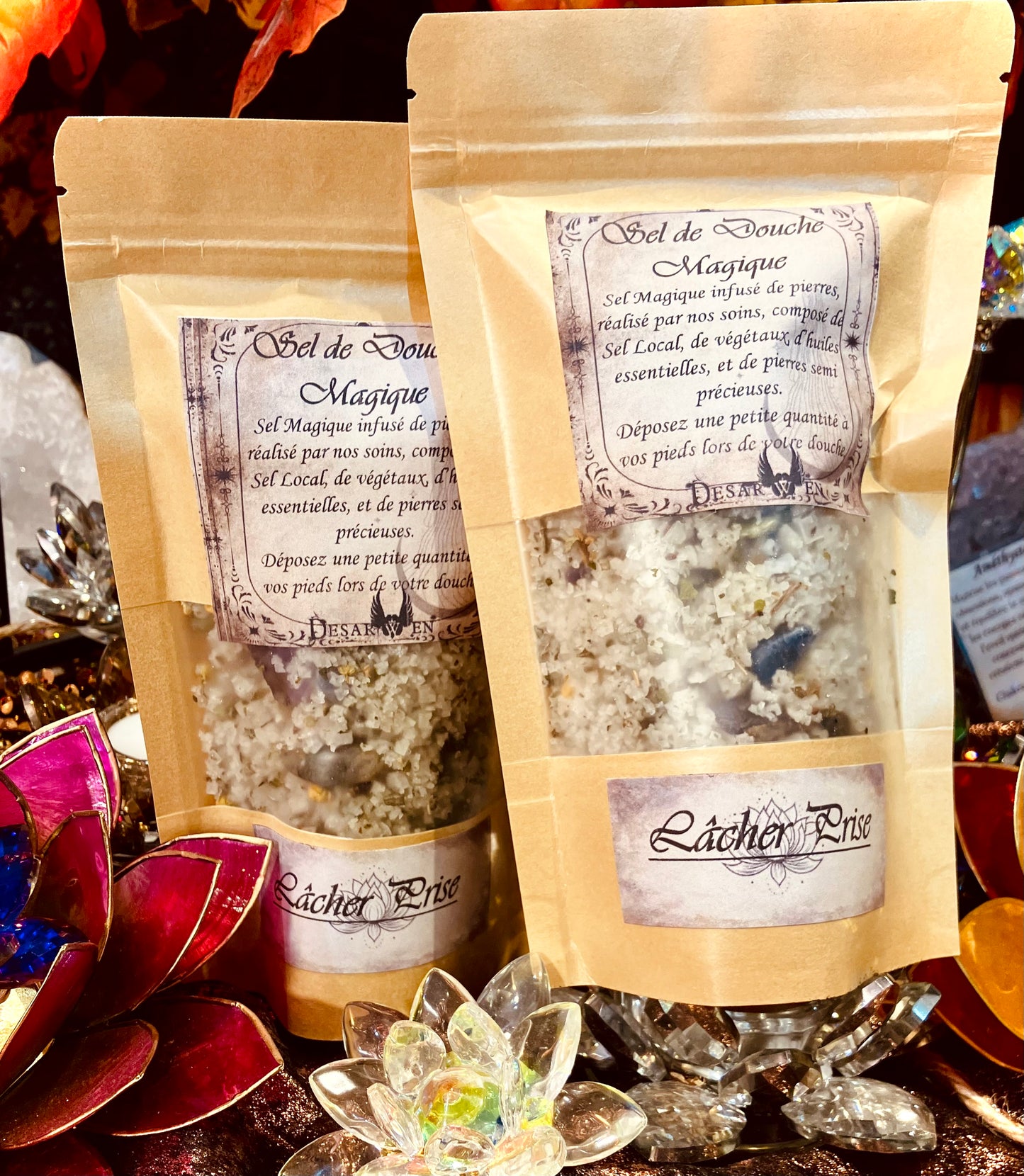 Magic salts ritual shower purification