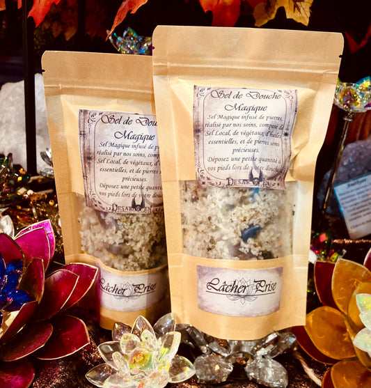 Magic salts ritual shower purification