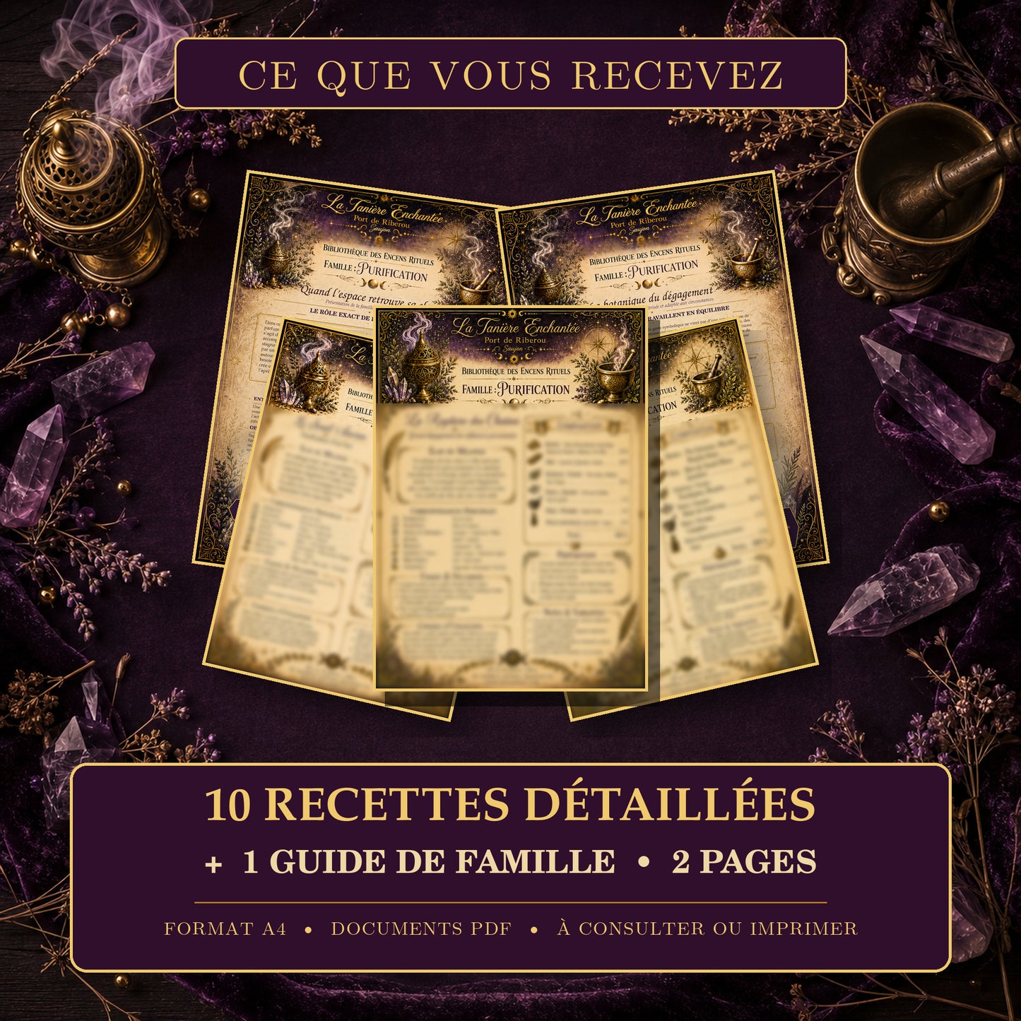 Recettes d’encens rituels – Famille Purification