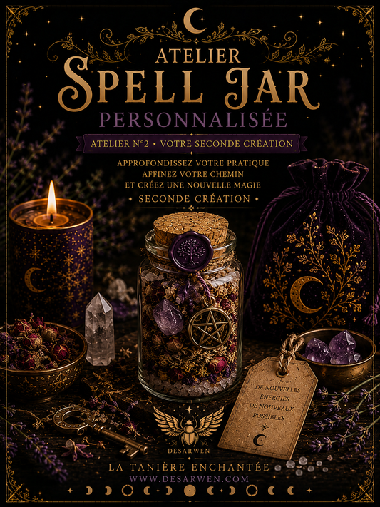 atelier numerique en ligne spell jar esoterisme desarwen la taniere enchantée saujon