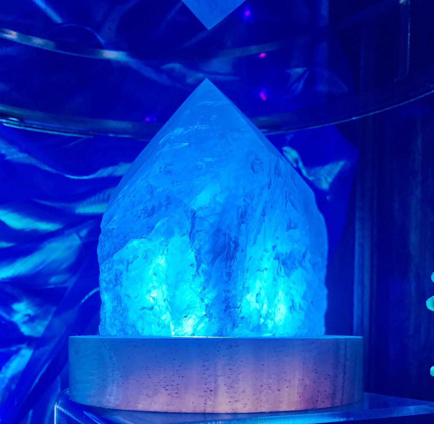 Semi-raw Rock Crystal Point Lamp