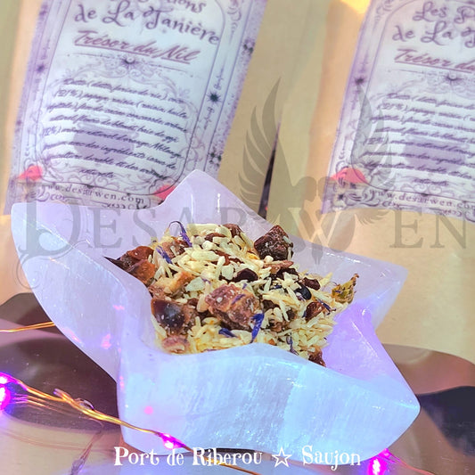 Herbal tea Cleopatra's potion date verbena passionflower guarana rose petal