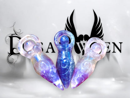 Statue Gaia fluorite violette