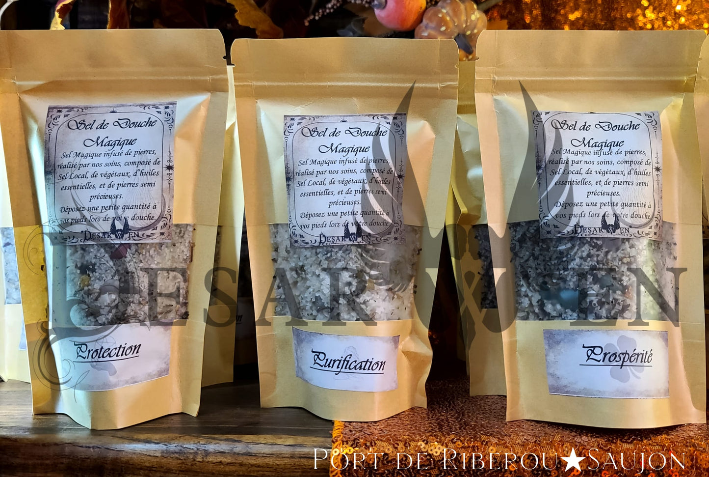 Magic salts ritual shower purification