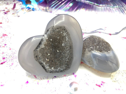 Druzy Achat Herz