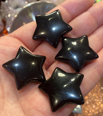 Altarstern aus schwarzem Obsidian
