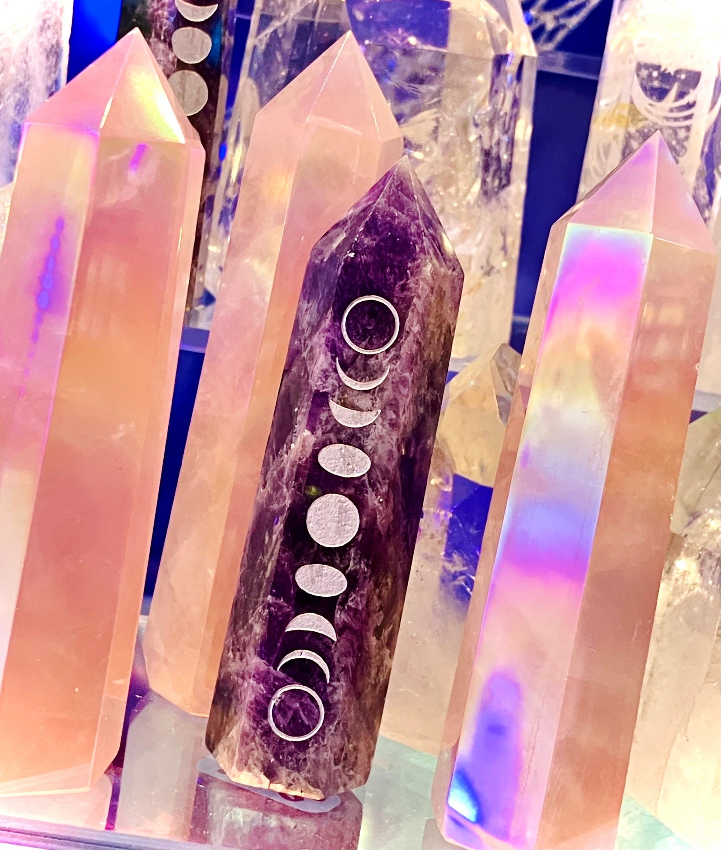 Rose quartz point aura angel