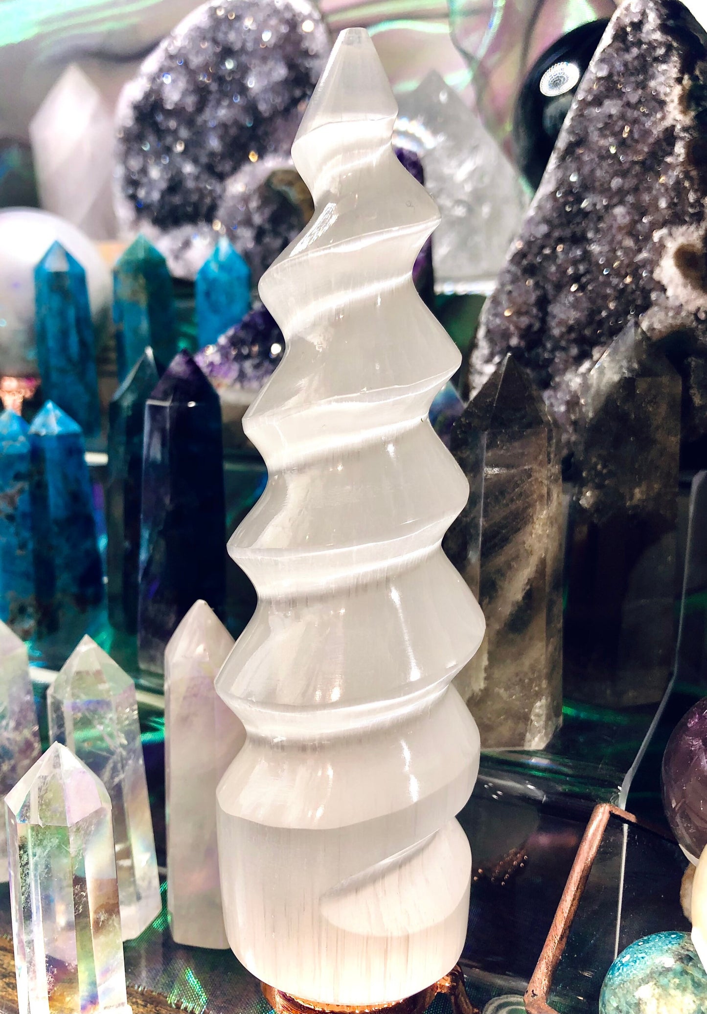 Unicorn Horn Selenite Spiral