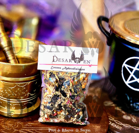 sachet of aphrodisiac ritual incense