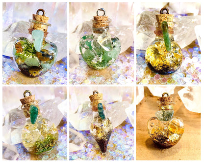 Fiole amulette « good vibes ! Chance et réussite »