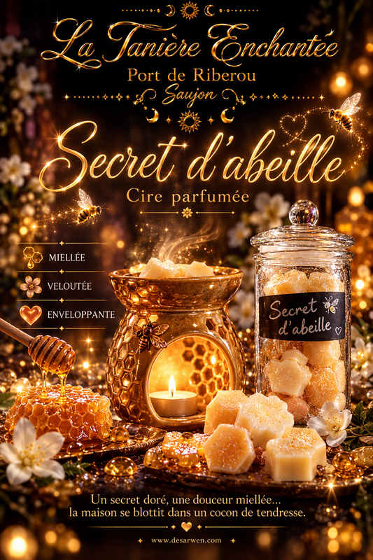 Cire parfumée Secret d’abeille — fondants et ambiance parfumée, La Tanière Enchantée