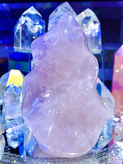 Rose quartz flame torch