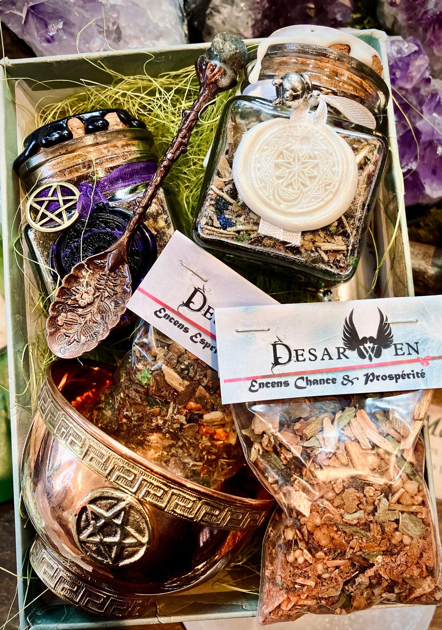 Green magic ritual kit