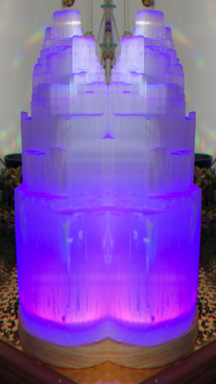 Lampe usb en selenite mystique