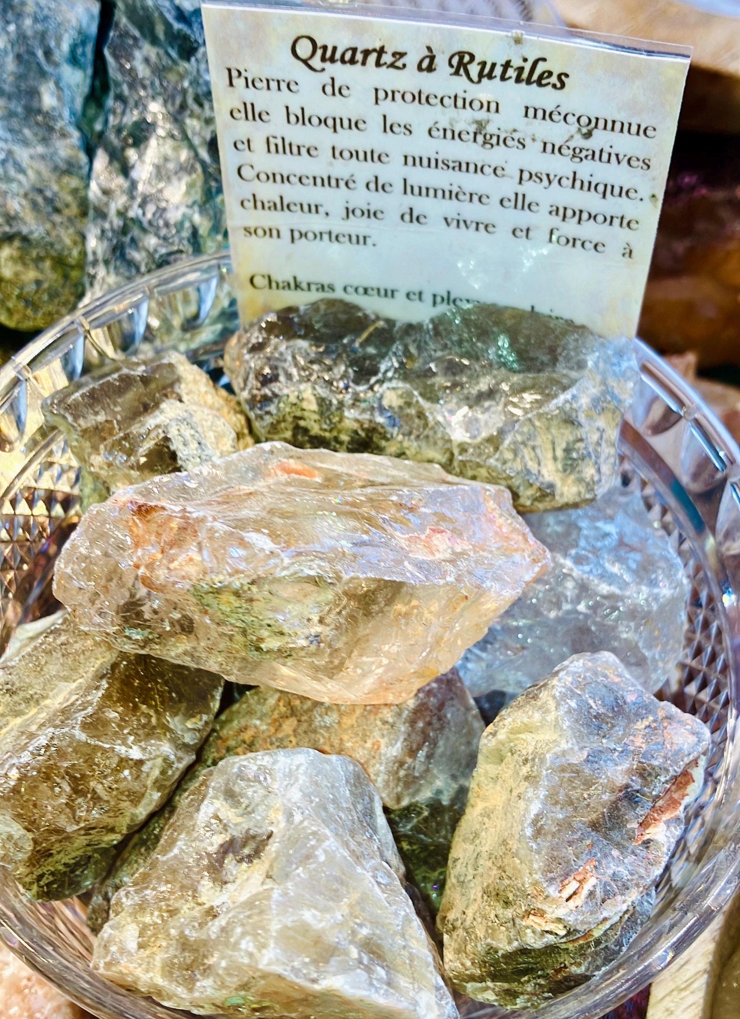 Quartz rutile brut