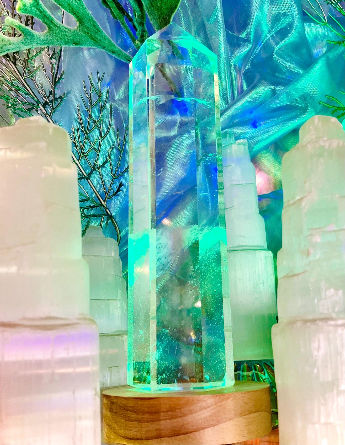 Lampe pointe de verre aura ange