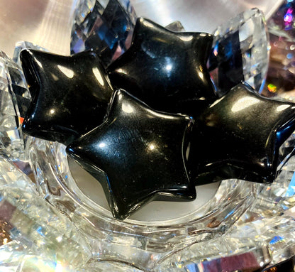 Etoile d’autel en obsidienne noire