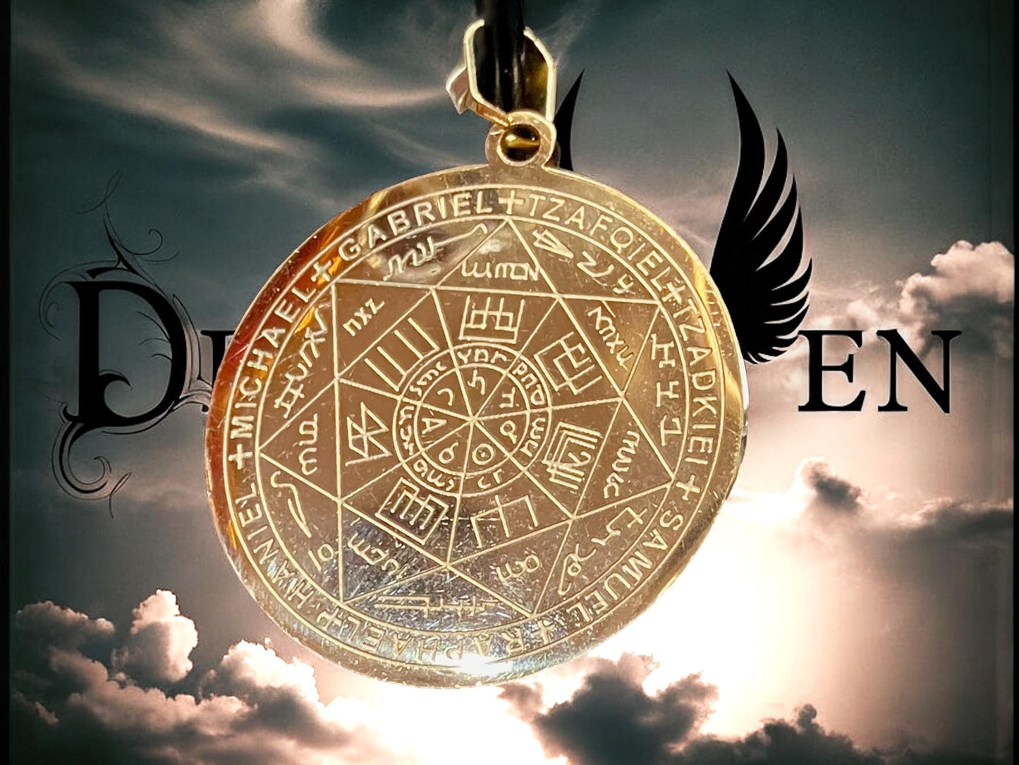 Stainless steel pendant seal of the archangels
