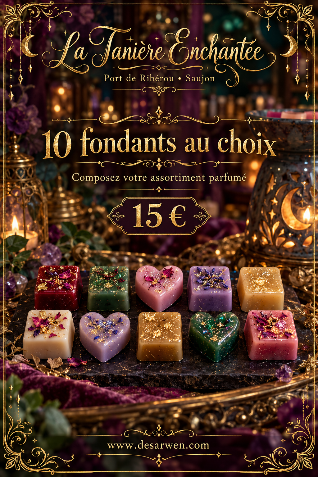 Lot de 10 fondants parfumés au choix à 15 € — La Tanière Enchantée