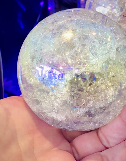 Sphère de cristal craquelé aura angel