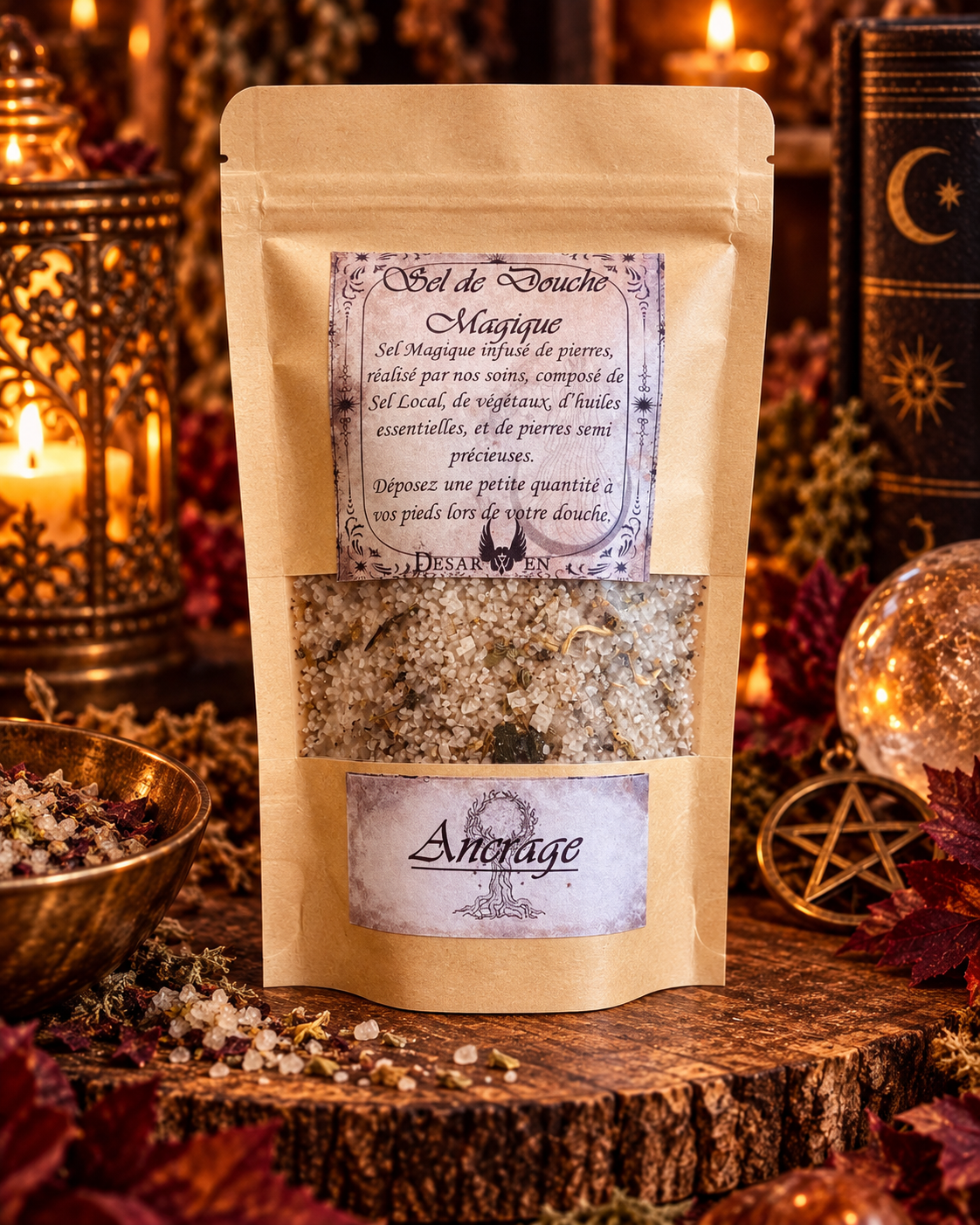 Sel rituel de douche Ancrage Desarwen